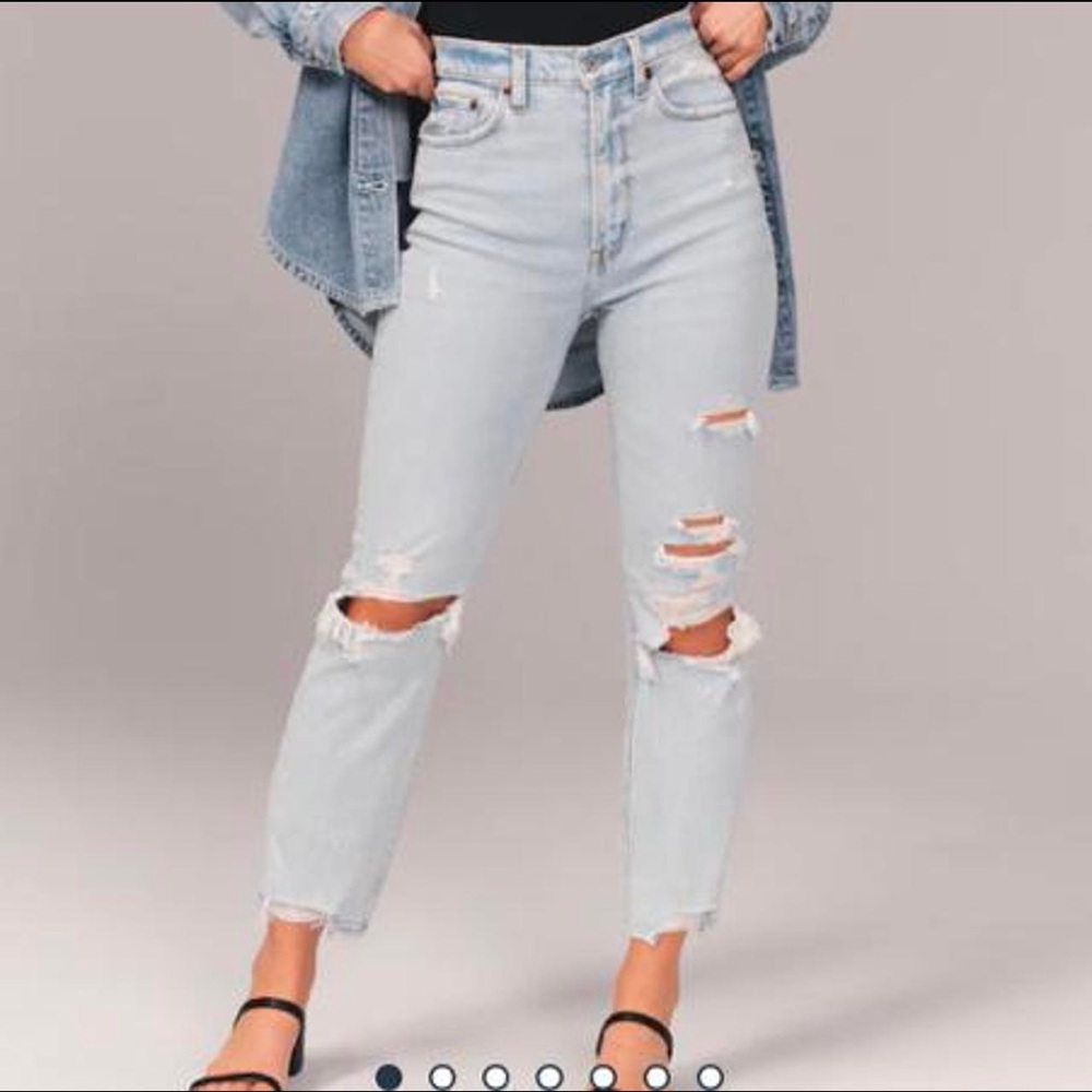 Abercrombie Ankle Straight Ultra High Waisted Jeans sz 27